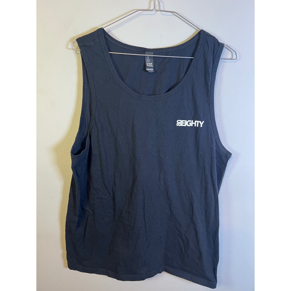District Mens Tank Top 88EIGHTY Graphic Black Large‎